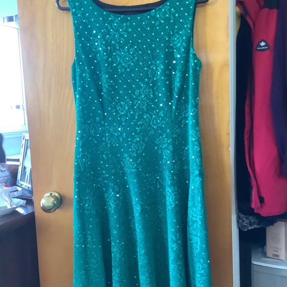 Sz10 Green Fit ‘n Flare Dress NWOT - Picture 8 of 8
